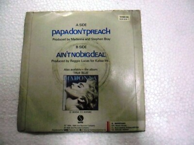 Madonna W 8636 Papa Don'T Preach Rare Single 7