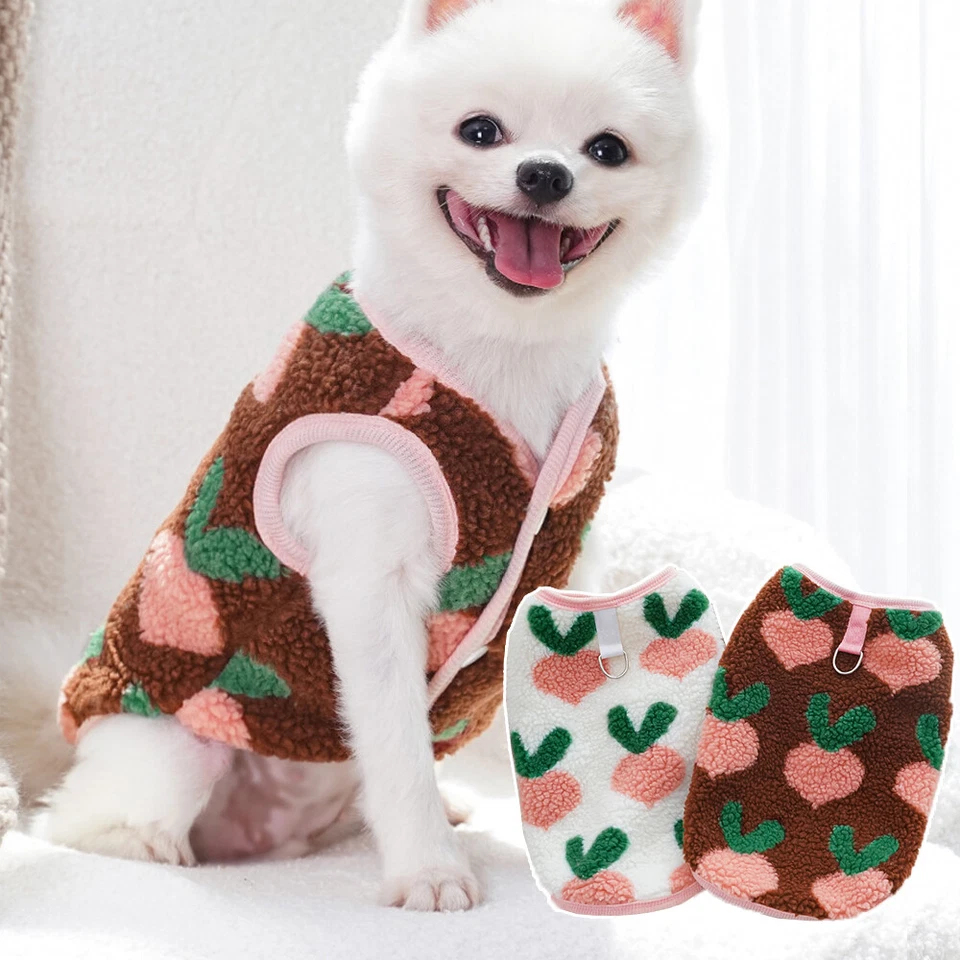 Pet Dog Sweaters Soft Winter Warm Pet Clothes Jacket Coat Vest Teddy Plush Cozy↔ - Image 2 of 4