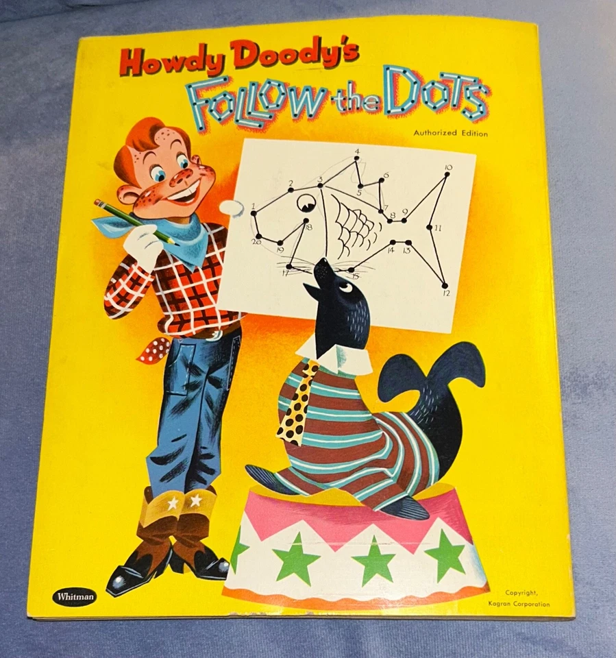 HOWDY DOODY'S  FOLLOW THE DOTS  WHITMAN  1410  1955  READ ALL — 第 3/4 张图片