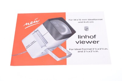 Linhof Viewer LINHOF VIEWER ORIGINAL INSTRUCTIONS MANUAL GERMAN & ENGLISH 123 | eBay