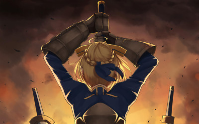 Anime fatestay night saber Playmat Gaming Mat