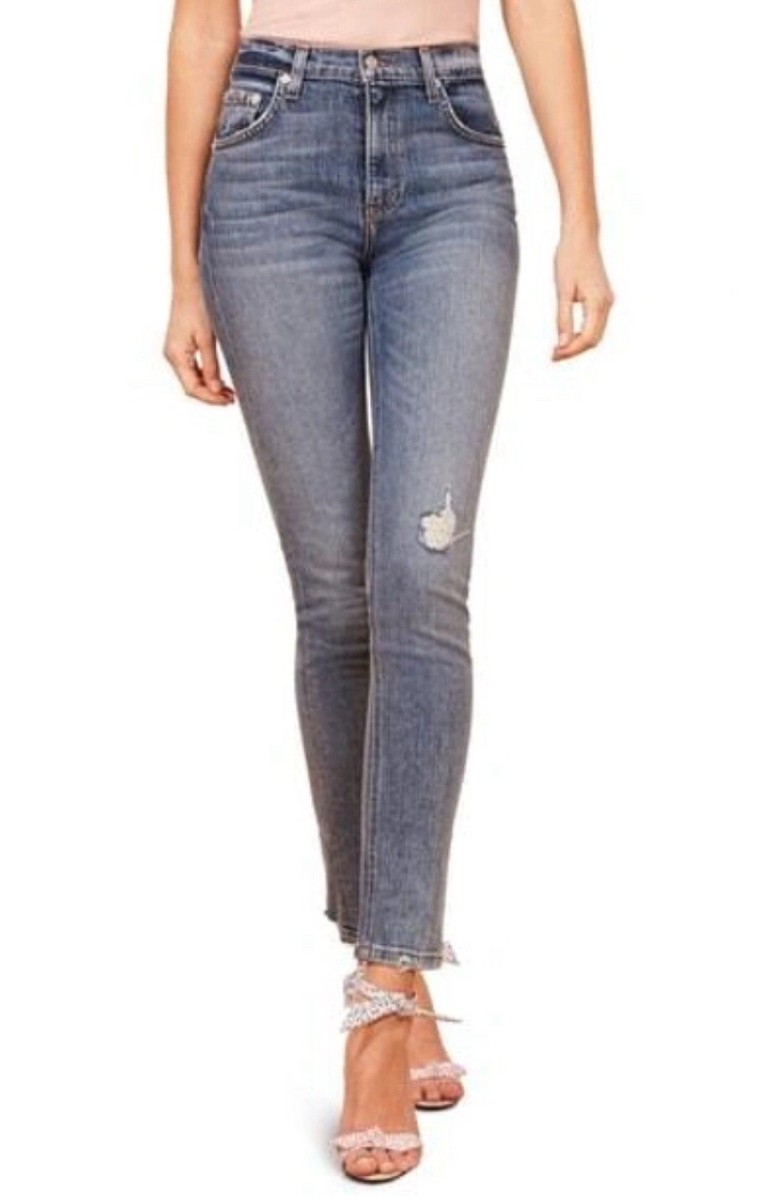 Reformation Authentic Blue Hepburn Jean Rainier High Rise