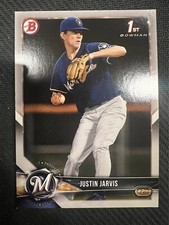 QTY: 2018 Bowman Draft - Justin Jarvis ( Brewers ) 1st Rookie Prospect #BD-104