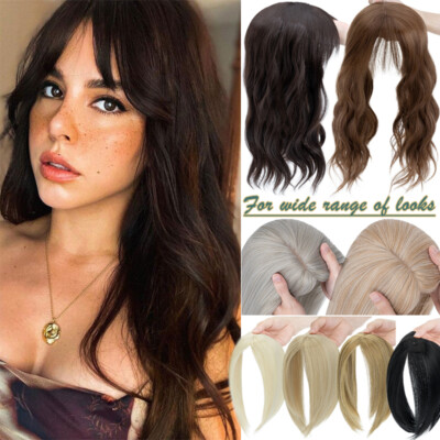 NEW Natural Thick Hairpiece As Human Hair Topper Women Wiglet Clip In On Toupee