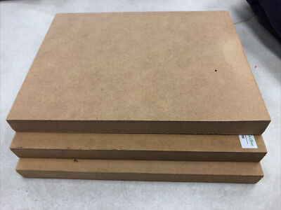 3 MDF Plain Blank Craft Boards Sheet Unfinished 6.5 x8.5 x 1/2'' Cutout Pyrograph