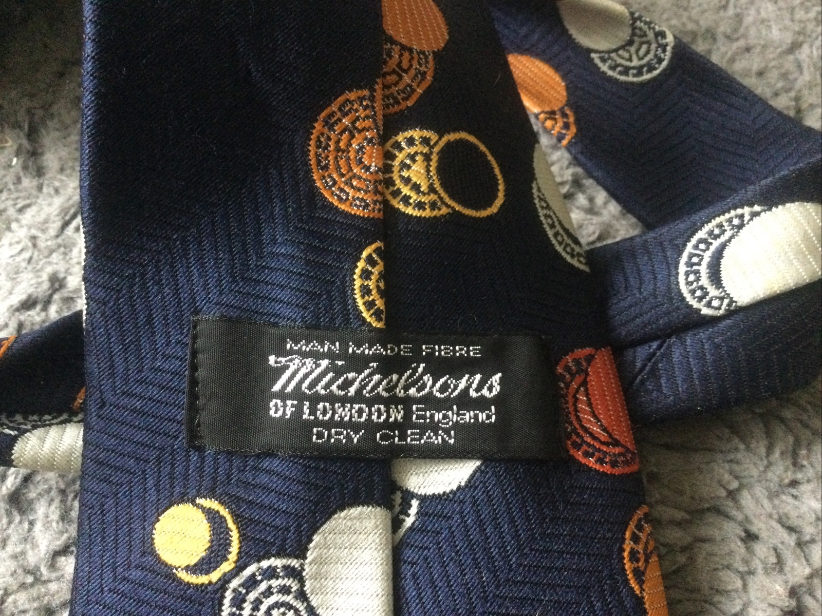 Rare Vintage Michelsons of London Retro Tie   Casual Mod. kitsch Tied image 5
