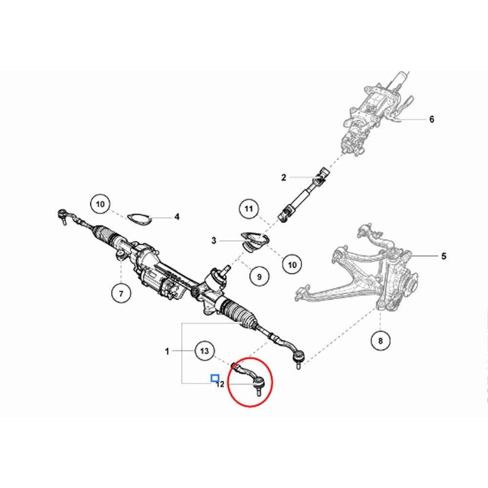 For Lamborghini Huracan LP610 LP580  Left OuterTie Rod End OEM 4S0423812B