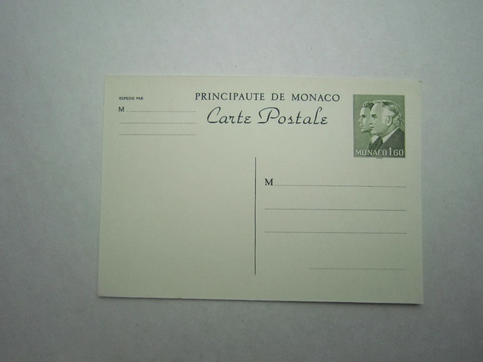 LOT DE 5 ENTIER POSTAL MONACO CARTE POSTALE - Photo 4/4