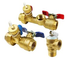 3/4 inch Tankless Water Heater Isolation Valve Kit Pressure Relief CSA approved