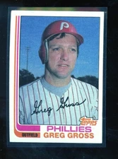 1982 TOPPS BLANK BACK GREG GROSS PHILLIES EX A04279