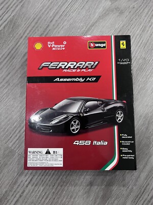 SHELL V-POWER RACING NITRO+ BURAGO FERRARI 458 Italia 1/43 Assembly Kit ...
