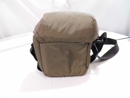 Padded Camera Case 8"x 9" Brown Nylon Inside Pockets Shoulder Strap Adjustable - Picture 7 of 10