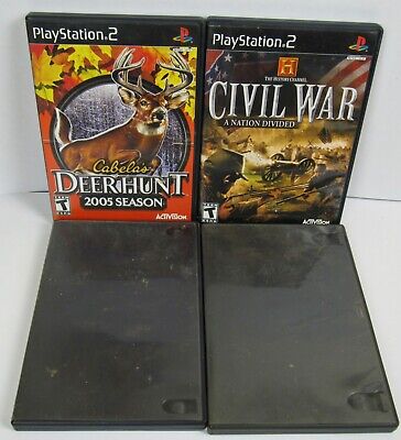 Lot of 4 PS2 PlayStation 2 Games GTA San Andreas Vice City Civil War Deer  Hunt