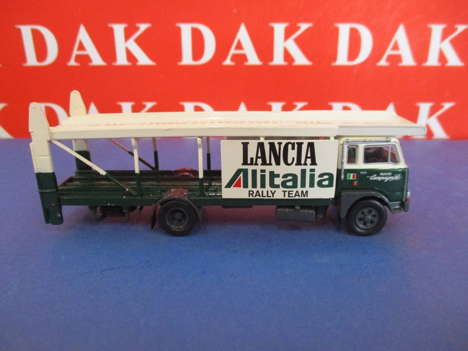 1/87 Modellino Camion Bisarca Verde Fiat 640 ( 673 )Team Rally Lancia Alitalia - Immagine 4 di 4