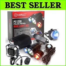 All-in-One Front & Rear Police Bike Light Set - Durable & Tool-Free Installation