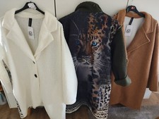 MADE IN ITALY toller Kuschelmantel Tiger Rückseite Gr. 38 40 42 NEU