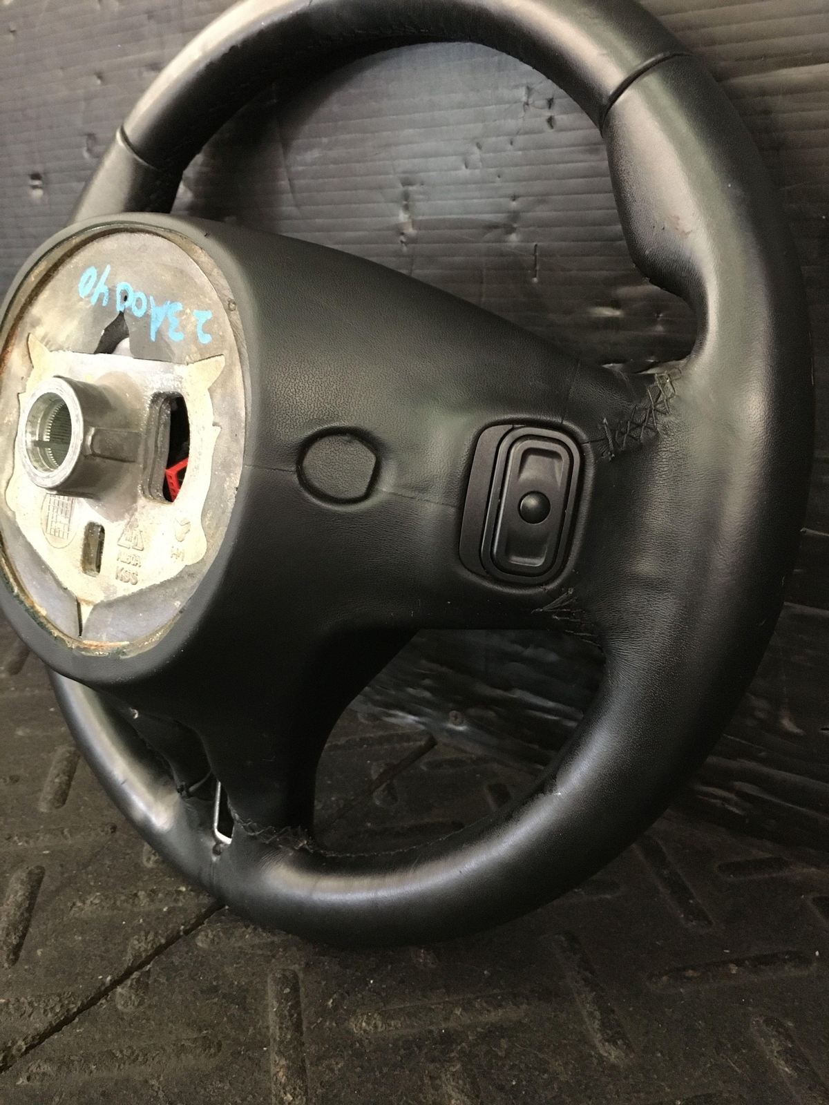 14-17 MASERATI GHIBLI BLACK LEATHER WRAPPED STEERING WHEEL W/ ACCESSORY CONTROL