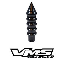 Black Vms Racing Spike Ribbed Extended Shift Knob W Stash Spot For Ford 12x1.75