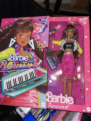 NEW MATTEL BARBIE REWIND 80'S EDITION GTJ88 BRUNETTE DOLL NIGHT OUT