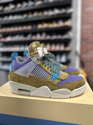 Size 9.5 - Nike Union LA x Air Jordan 4 Retro Desert Moss DJ5718-300 Authentic