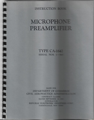 Republic Electronic Industries CA-1642 Microphone Preamplifier Instruction Book