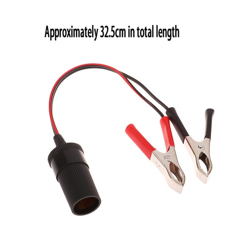 Battery Adapter Power Car Cigarette Lighter Female To Clip Extension Connector - Picture 3 of 12