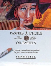 Sennelier Artist Oil Pastels Box Set of 24 Portrait Colours