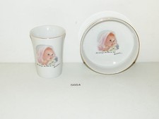 Baby's First Gift Porcelain Bowl  Tumbler By Roman 1984 Art By Frances Hook C 