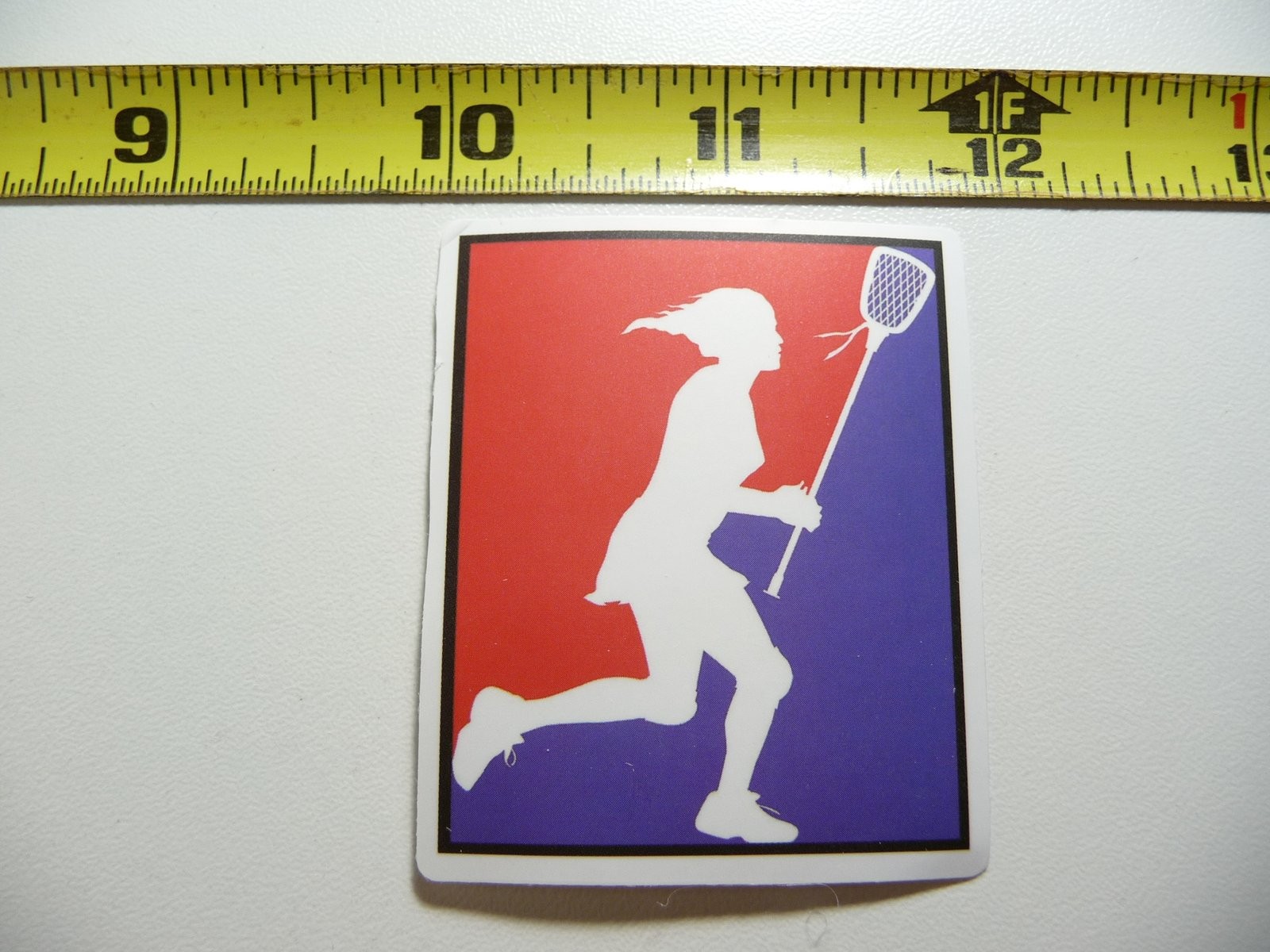 Girls Lacrosse Running Decal Sticker for Sports & Athletic Gear