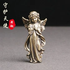 Brass Angel Figurines Gifts Collection Tea pet Fengshui Statuette Copper
