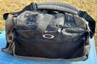 Oakley Duffle Bag Grey Nylon Tactical Pockets Adjustable Strap Travel Vintage — photo 1
