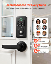 VEVOR Keyless Entry Door Lock with Handle Set - Electronic Keypad Deadbolt, Easy