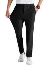 Mens Golf Pants 4-Way Stretch Slim Fit Tapered Quick Dry Breathable Cropped Elas