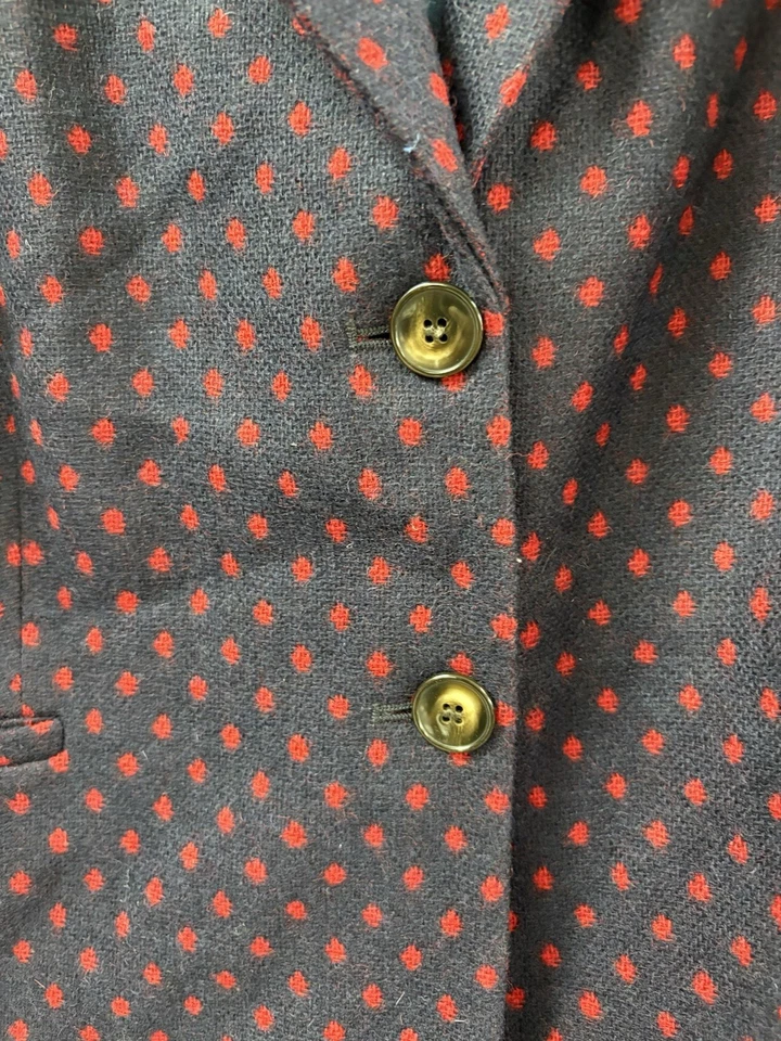 Blazer Boden para mujer 18R azul marino rojo lunares chaqueta de lana tweed británico nuevo con etiquetas Foto 3 de 4