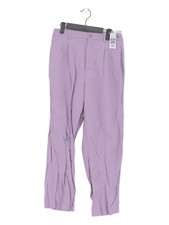 Uniqlo Women's Suit Trousers S Purple Viscose with Cotton, Polyester Dress Pants