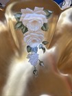 Vintage Floral Sink Scalloped over edges Drop In Beautiful Gold — photo 5