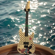 Blue Dress Blonde ST Electric Guitar Cream White Fixed Bridge In Stock Hot Sale