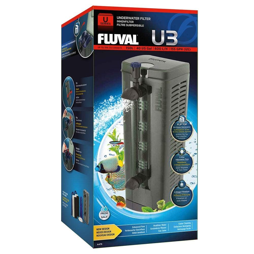 Fluval U3 Underwater Aquarium Fish Tank Internal Filter 600LPH
