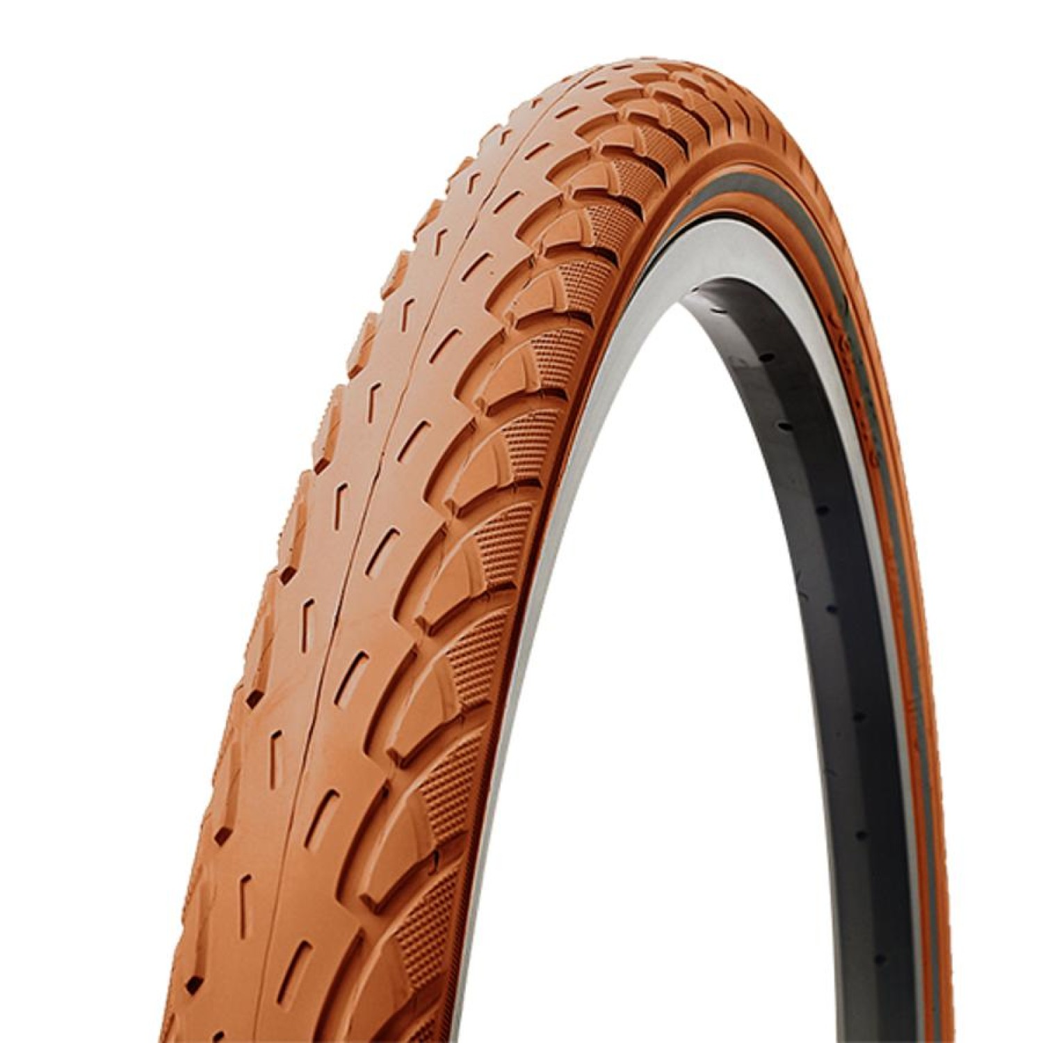 Pneu 26x1.75 anti-crevaison Deli SA-206 marron pour rouler sans crever en ville