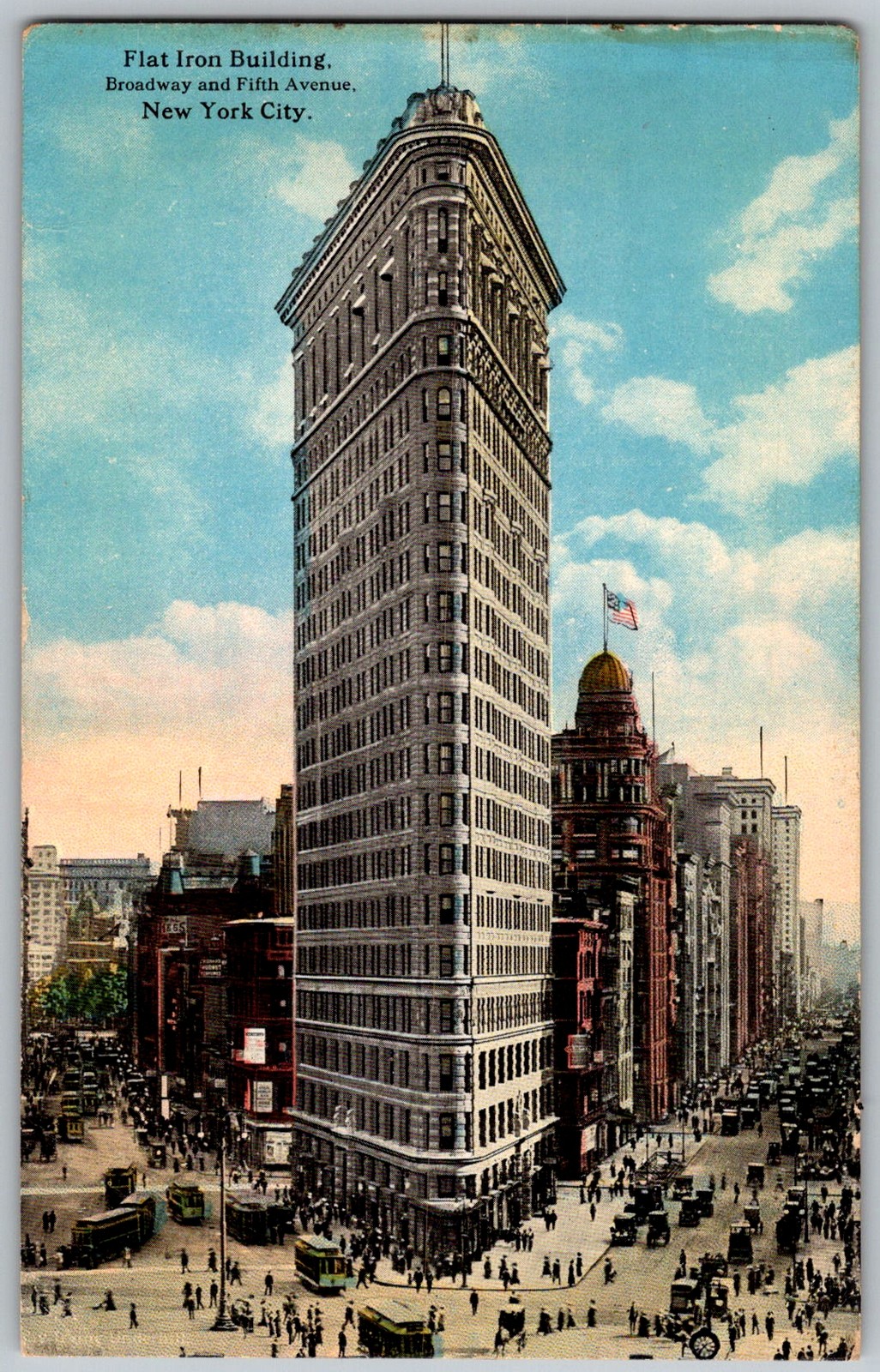 Antique Postcard Flatiron Building New York, NY 1910s