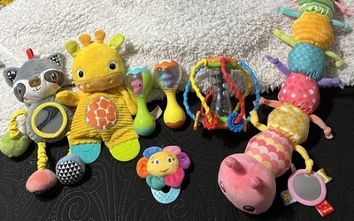 Baby Toy Lot~Set Of 6~Sensory~Rattles~BRIGHT STARTS~WRISTY BUDDY~Etc