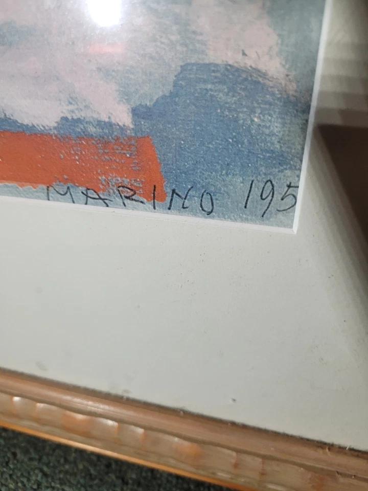 Vintage MORINO MARINI PRINT 'HORSE AND RIDER' 30" X 22" Print Local Pickup Only - Image 2 of 3