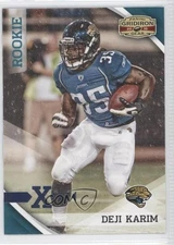 2010 Panini Gridiron Gear Rookie Platinum X's /25 Deji Karim #178 Rookie RC