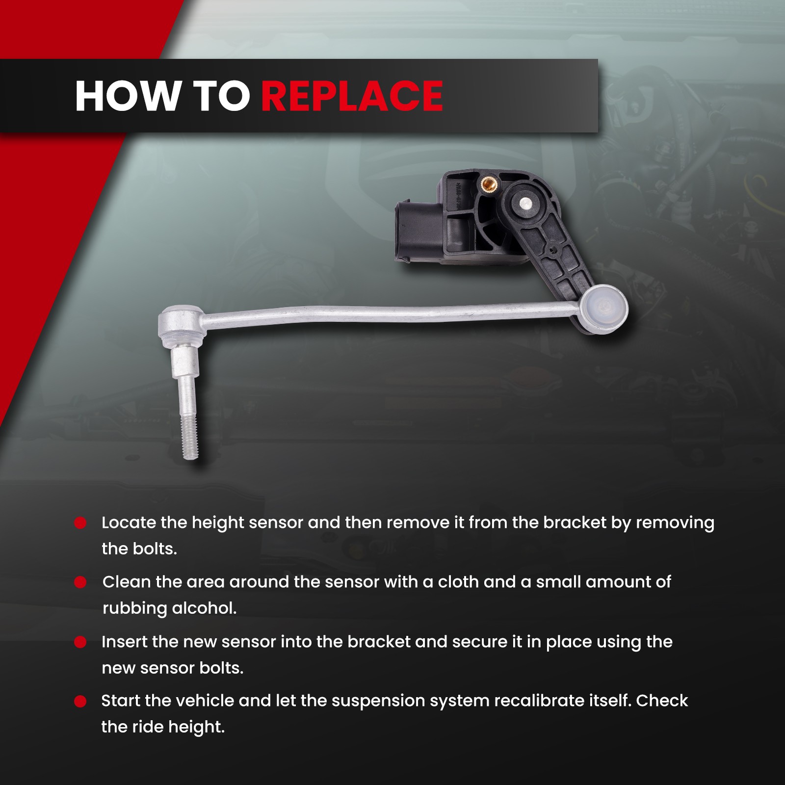 Front & Rear Ride Height Level Sensor for Audi A8 Quattro S8 Bentley Continental