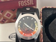 Fossil Big Tic Flames JR-8200 Uhr Watch animierte Flammen vintage - NEU
