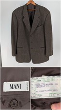 Vintage 90s Mani Giorgio Armani Tweed Blazer 44R Italy Wool Cashmere