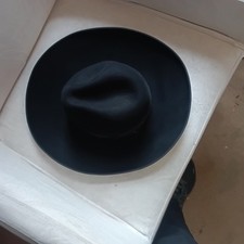 Cappello uomo Borsalino ANTICA CAZA in feltro di pelliccia nero Made in Italy