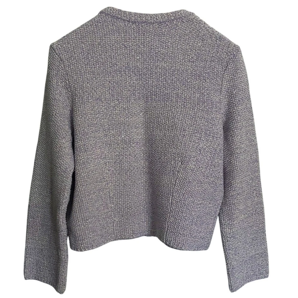 Chaqueta de punto Maje lila adornada con lentejuelas - talla grande Foto 2 de 4