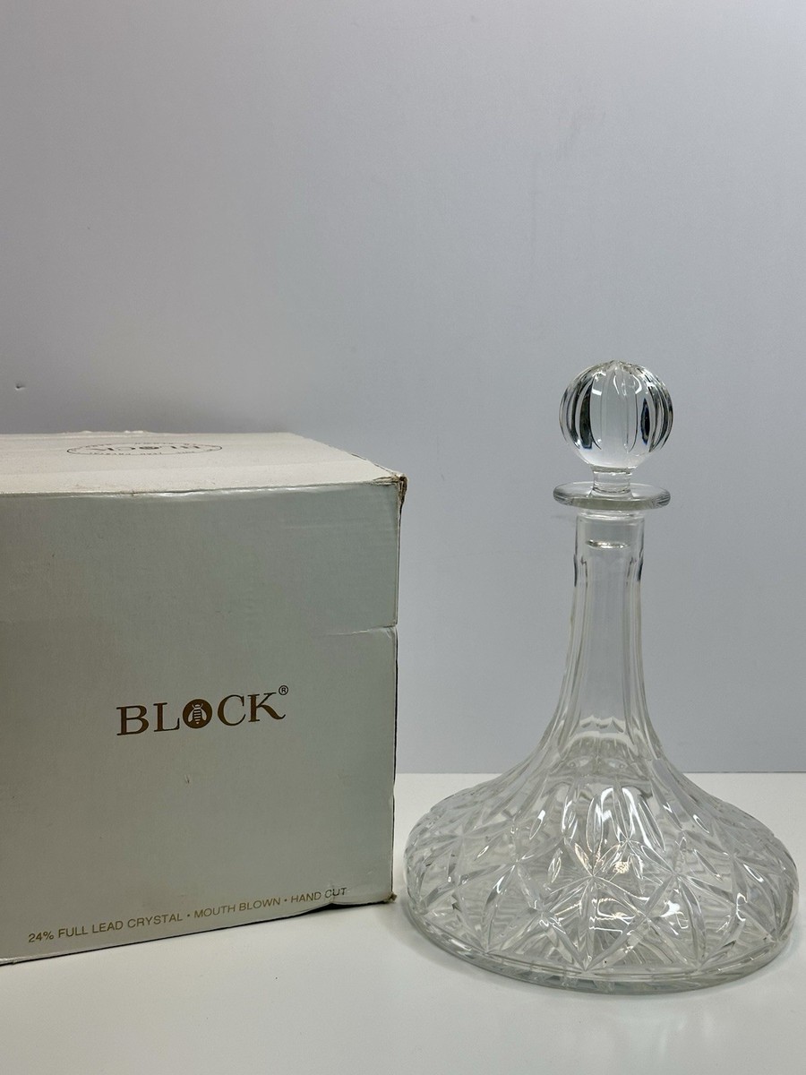 Block Crystal Ships Decanter with Stopper - Made In Poland