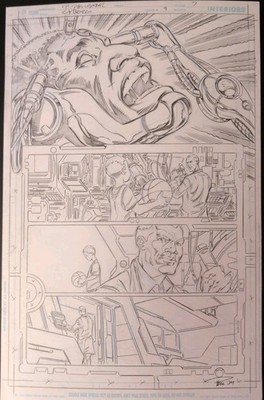 Paul Pelletier Cyborg #9 Story Page 7 Pencils Original Art (DC, 2017)